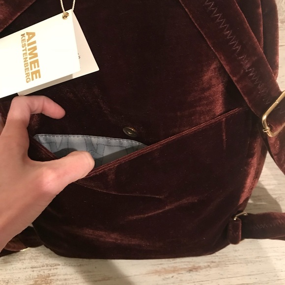 Aimee Kestenberg Velvet Woodside Backpack - Picture 3 of 8